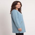 Zip Pocket French Terry Sweatshirt Tunic image number 2