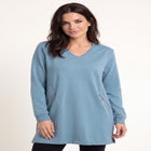 Zip Pocket French Terry Sweatshirt Tunic image number 0