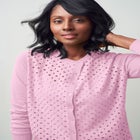 Fine Gauge Eyelet Cardigan image number null