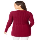 Ribbed Baby Doll Tunic Sweater image number 1
