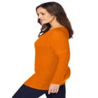 V-Neck Ribbed Sweater image number null