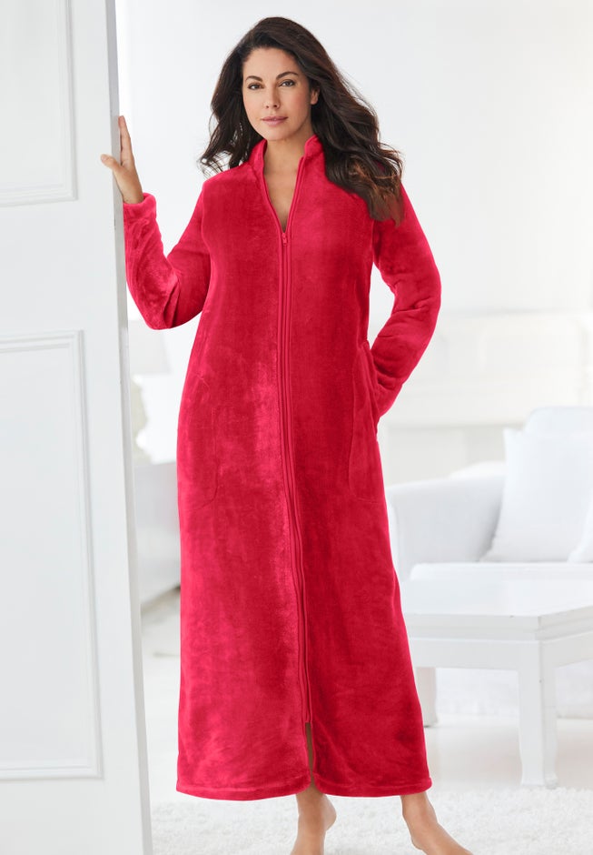 Plush Zip-Front Robe image number 0