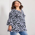 Keyhole Bell Sleeve Tunic image number null