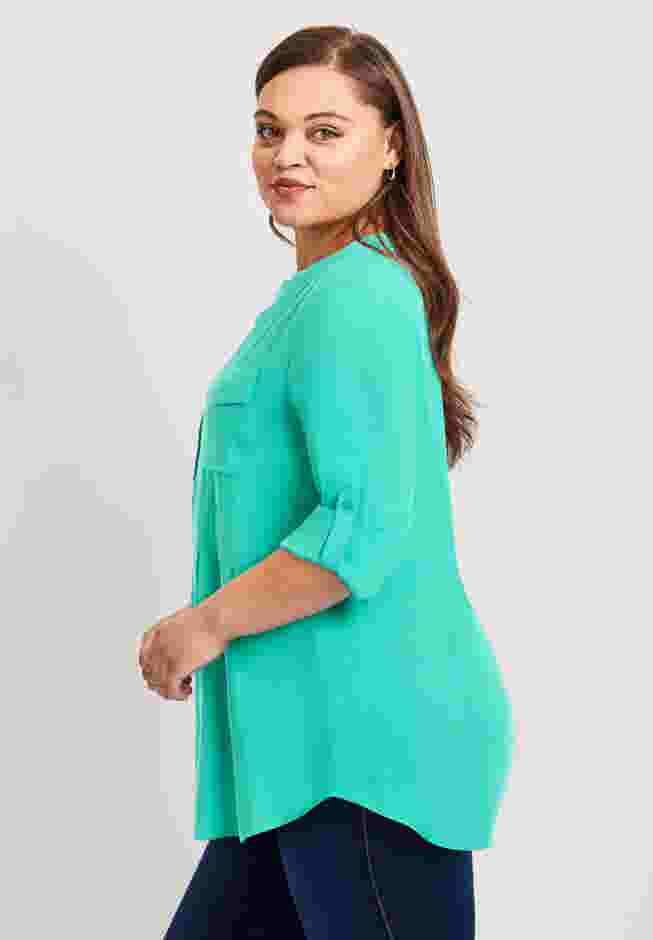 Roll Tab Pintuck Tunic image number 2