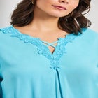 Crochet Lace Trim Top image number null