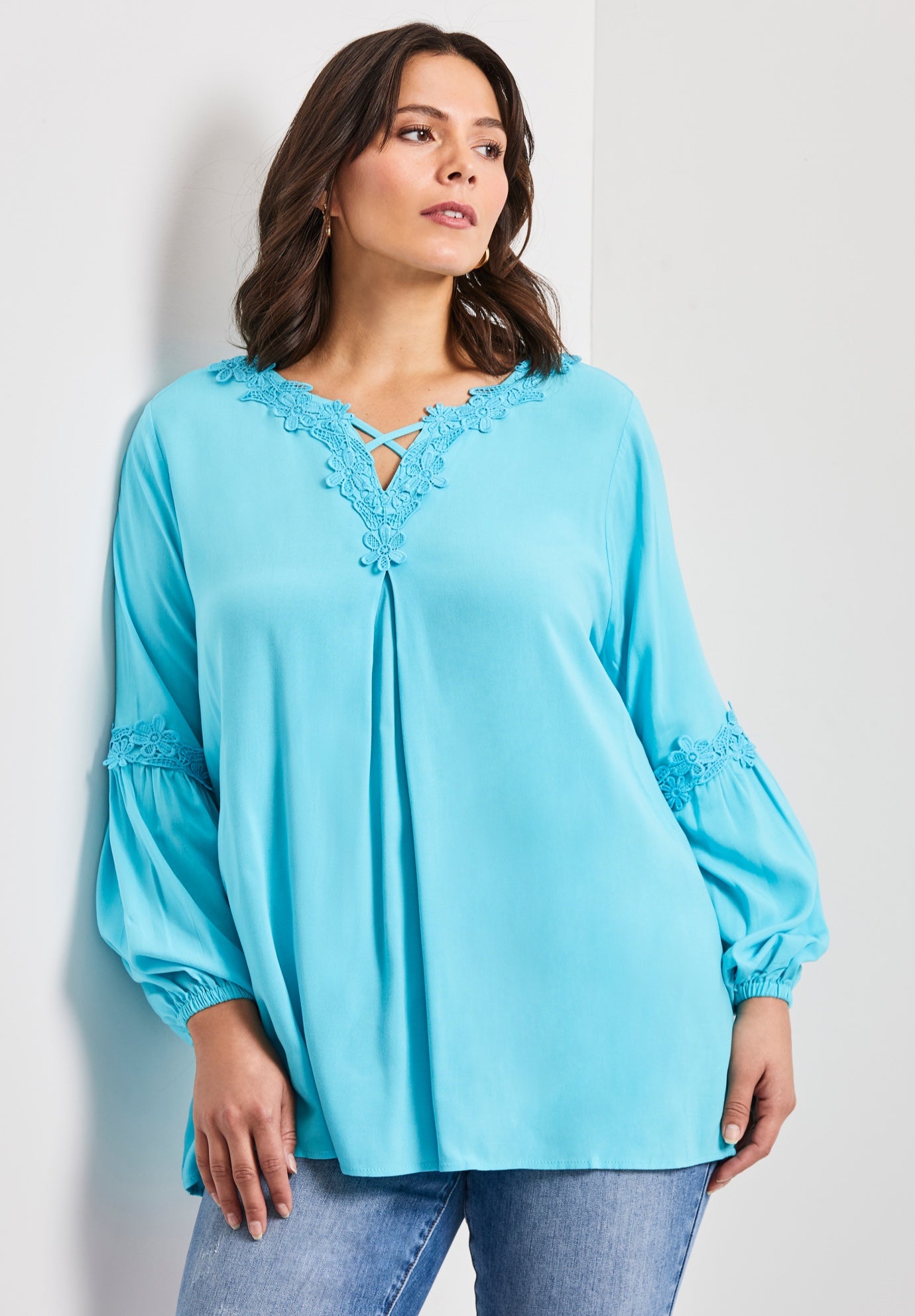 Crochet Lace Trim Top image number 0