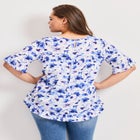 Crew Ruffle Hem Top image number null