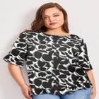 Crew Ruffle Hem Top image number null