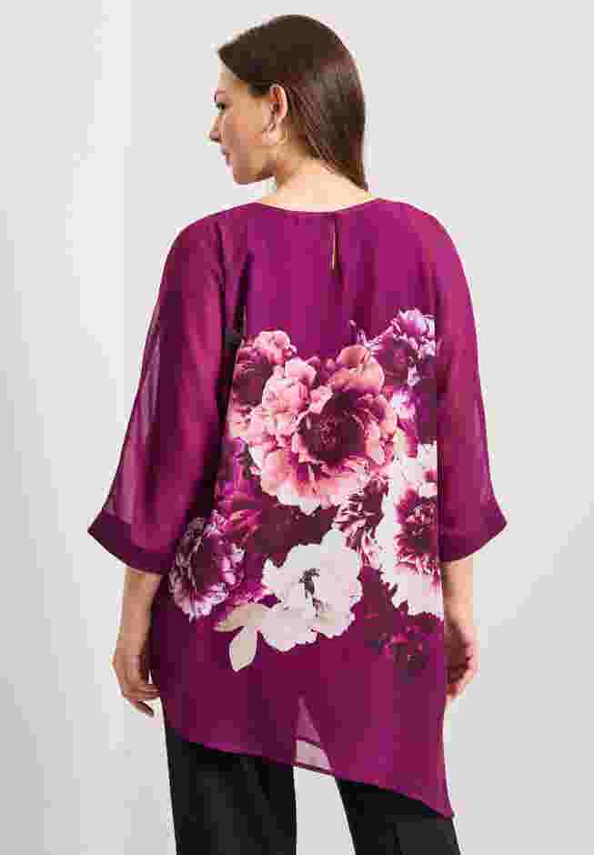 Printed Asymmetric Blouse image number 1