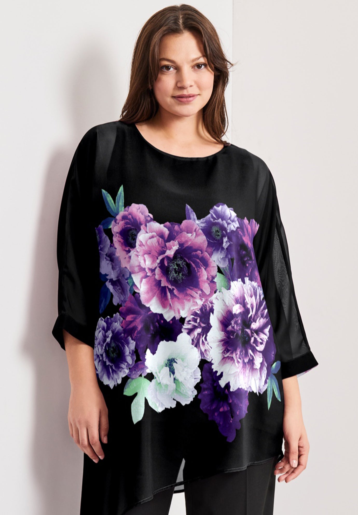 Printed Asymmetric Blouse image number 0