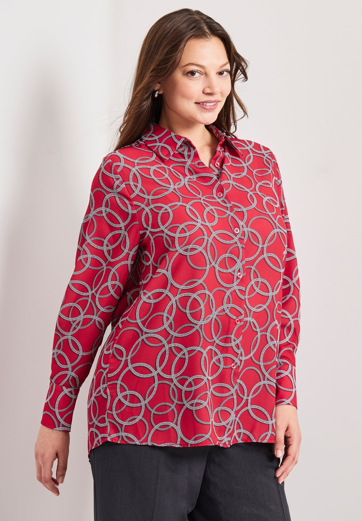 Button Front Blouse image number 3