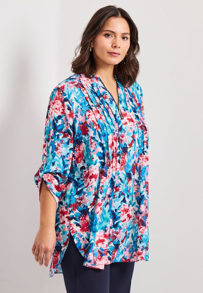 Roll Tab Zip Front Tunic image number 3