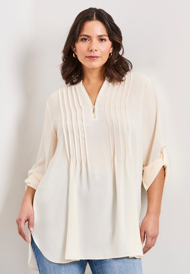 Roll Tab Zip Front Tunic image number 0