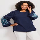 Novelty Bell Sleeve Top image number null