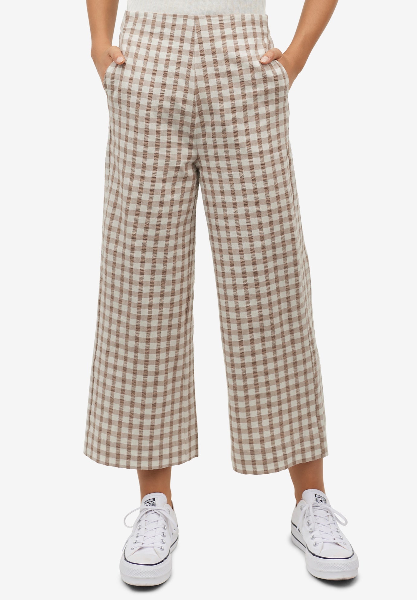 Gingham Crop Pants image number 1