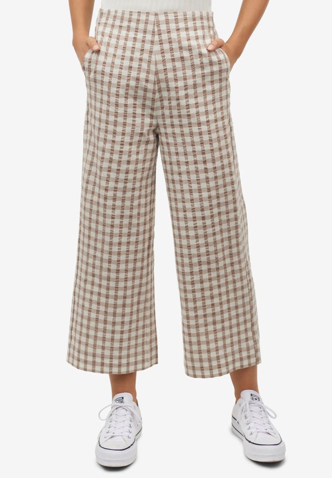Gingham Crop Pants image number 1