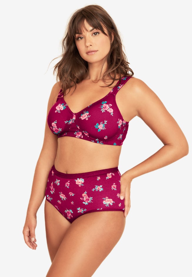 Cotton Wireless Lightly Padded T-Shirt Bra image number 3