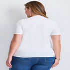 V-Neck Short Sleeve Graphic Tee image number null