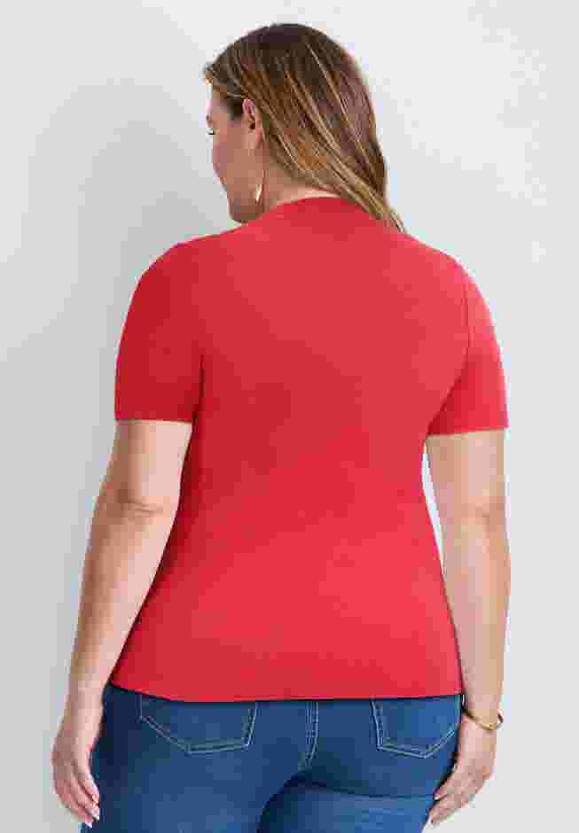 V-Neck Short Sleeve Graphic Tee image number 1