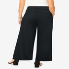 Stretch Knit Wide Leg Pant image number null