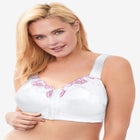 Front-Close Embroidered Wireless Posture Bra image number null