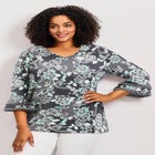 Tiered Ruffle Sleeve Top image number null