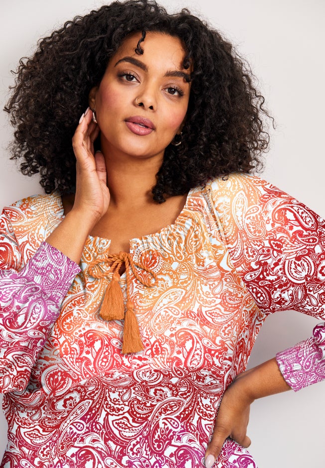 Ombre Print Top image number 1