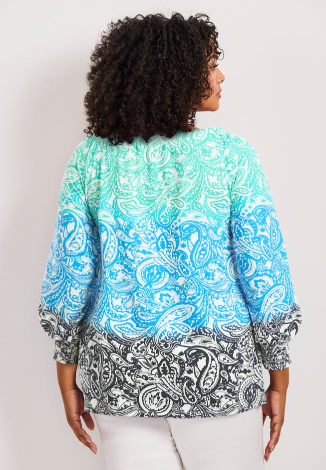 Ombre Print Top image number 2