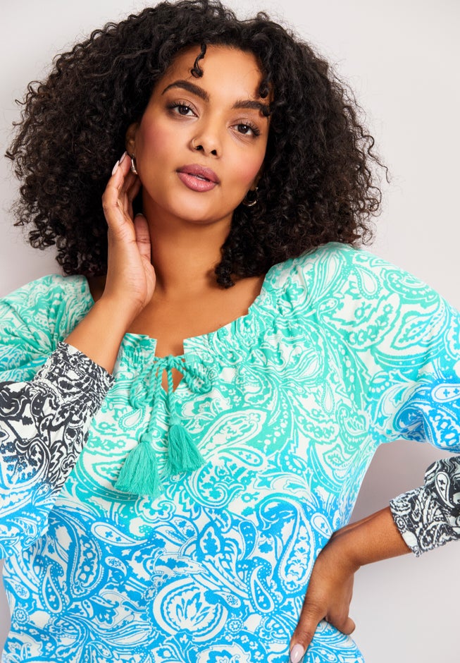 Ombre Print Top image number 1