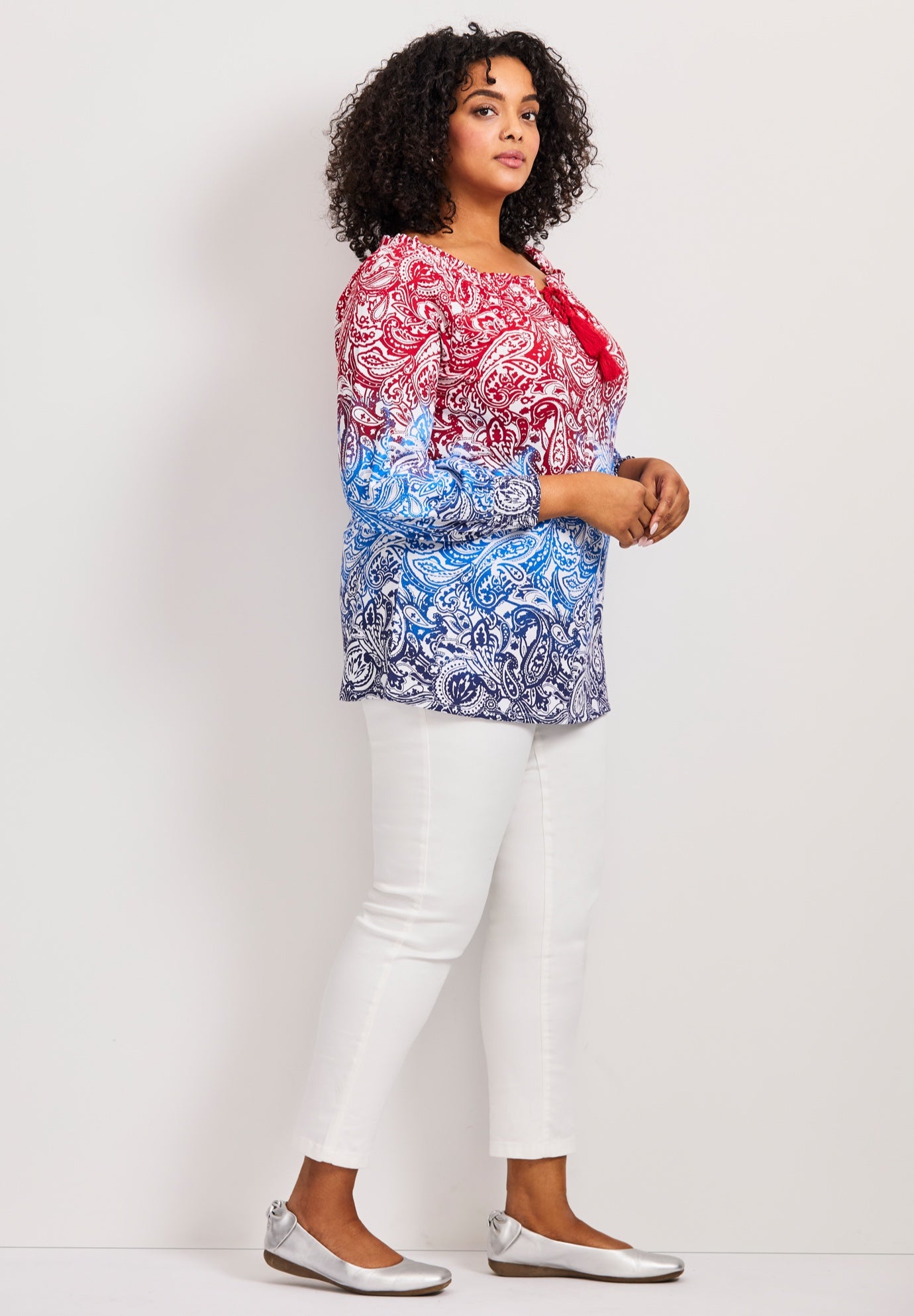 Ombre Print Top image number 3