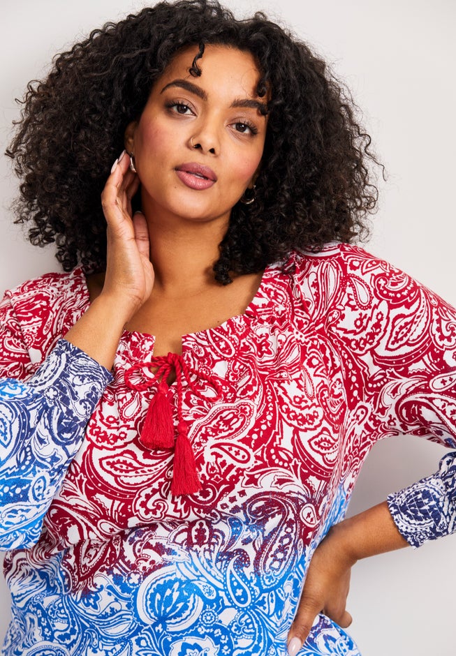 Ombre Print Top image number 1