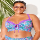 Longline Bra Sized Lettuce Trim Bikini Top image number 0