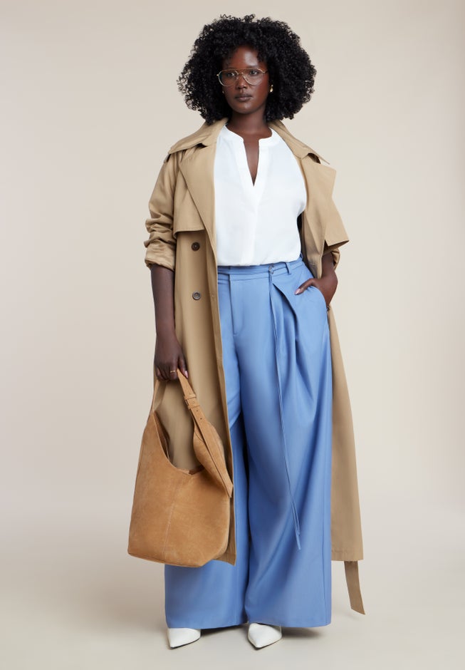 Short-Sleeve Notch Collar Blouse image number 3