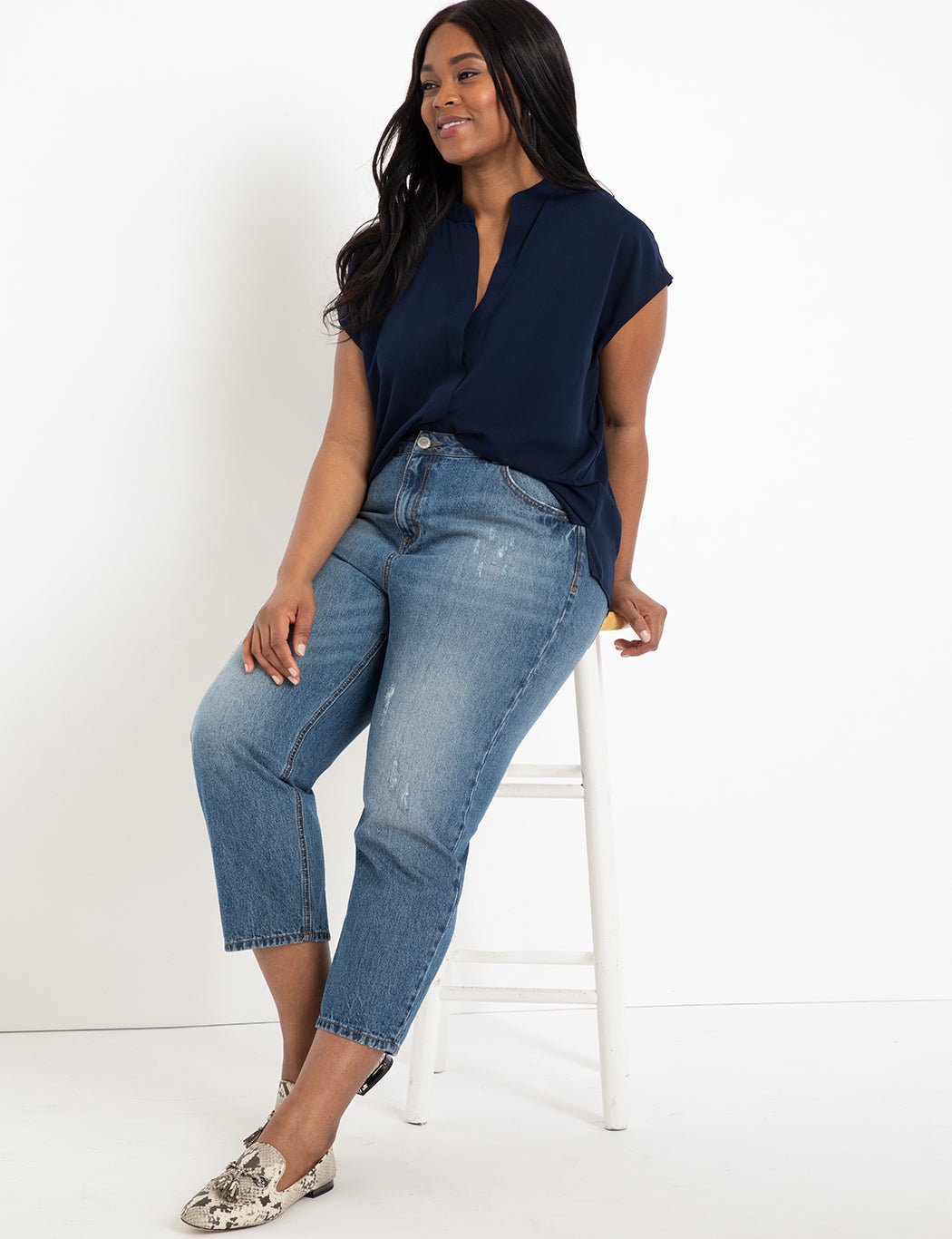 Notch Collar Blouse image number 2