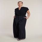 Short-Sleeve Notch Collar Blouse image number 2