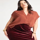 Notch Collar Blouse image number null