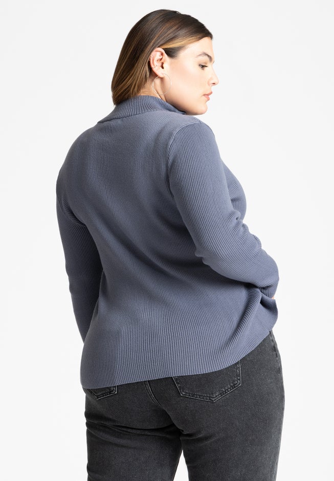 Two Way Zipper Sweater image number 1