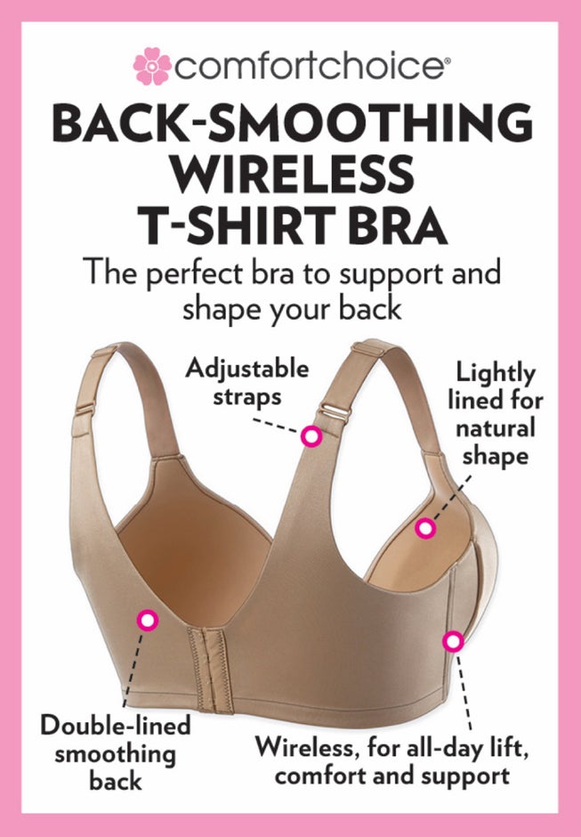 Back-Smoothing Wireless T-Shirt Bra image number 2