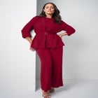 Belted 4-Piece Stretch Knit Wardrober image number 0