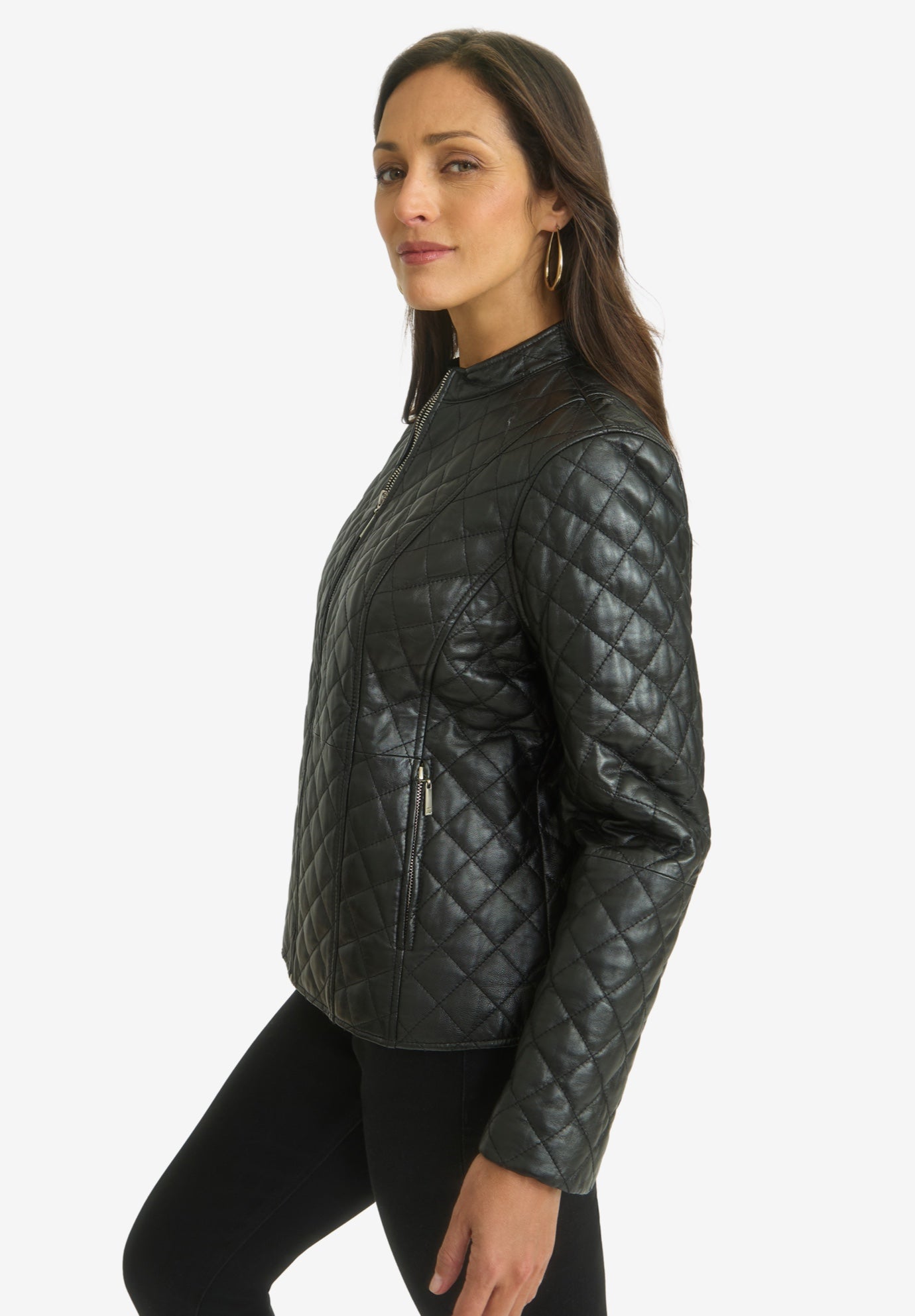 Leather Quilted Jacket image number 3