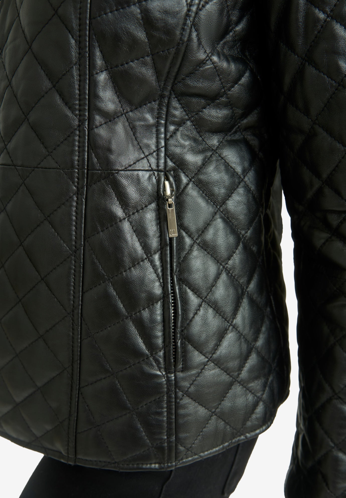 Leather Quilted Jacket image number 4