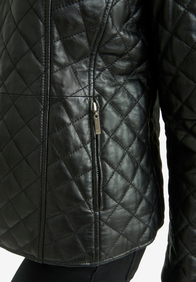 Leather Quilted Jacket image number 4