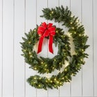 24" Pre-Lit Canadian Pine Arrow Tip Wreath image number 1