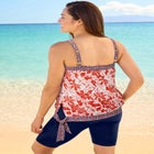 Blouson Tankini Top with Adjustable Straps image number null
