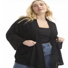 Tie Waist Knitted Kimono image number null