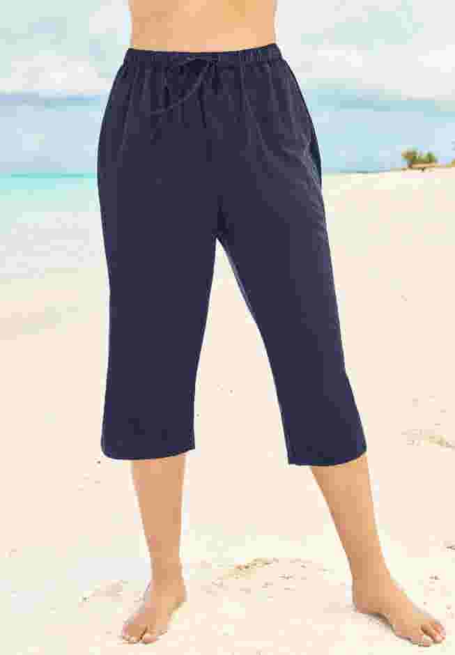 Taslon® Cover Up Capri Pant image number 0