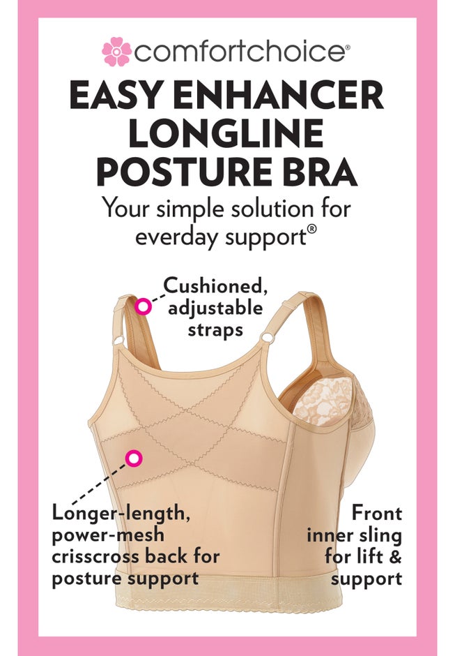 Easy Enhancer® Wireless Longline Posture Bra image number 3