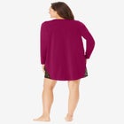 Henley Sleepshirt with Lace Detail image number null