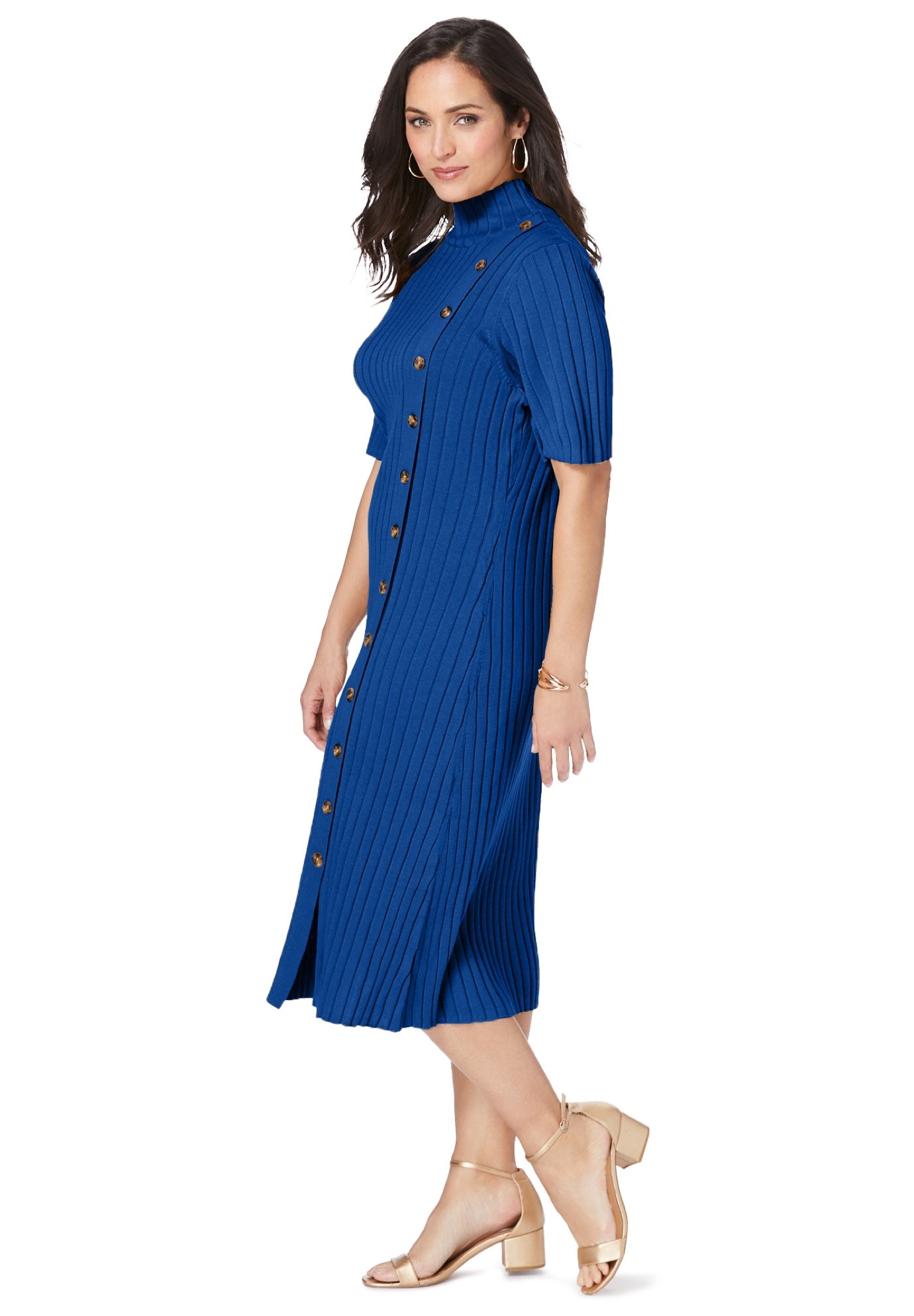 Button Front Sweater Dress image number 2
