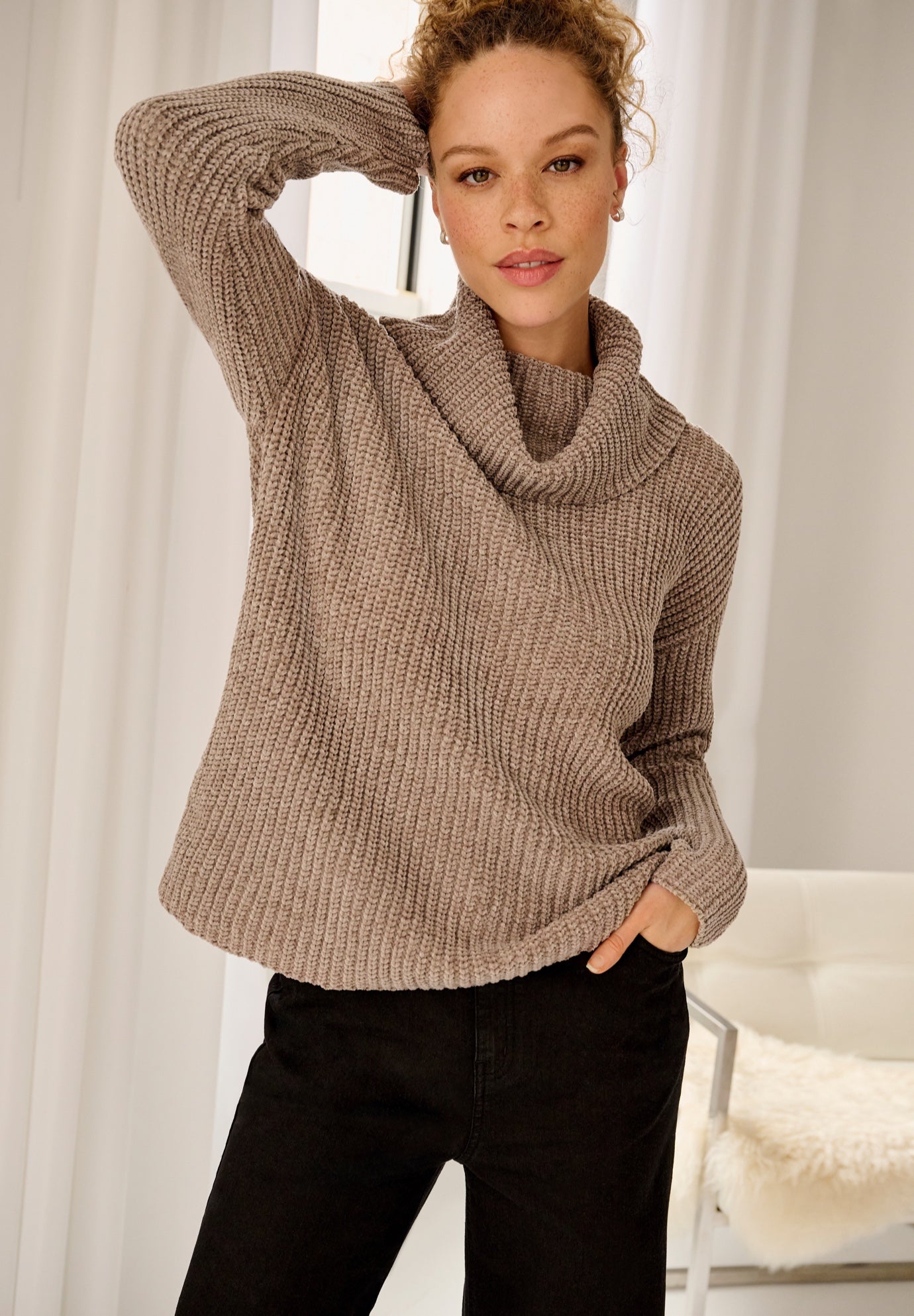 Chenille Turtleneck Sweater image number 0